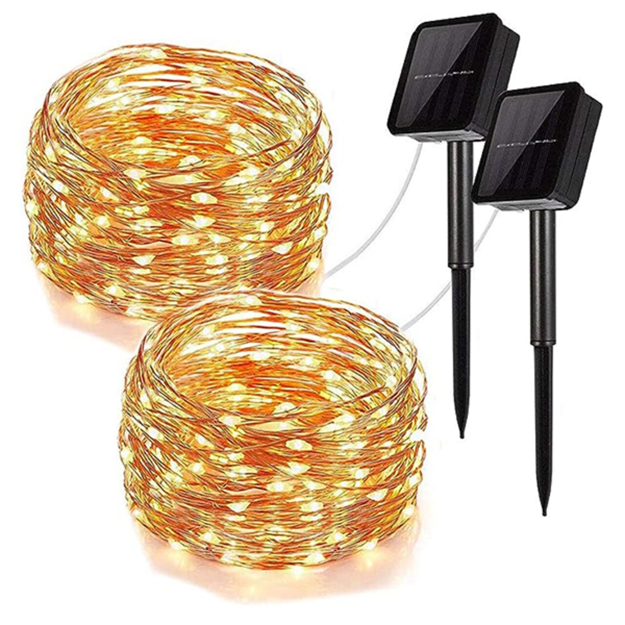32ft 100 LED Solar Fairy Lights - Copper Wire Microdot String Lights - Eco-Friendly Solar-Powered Outdoor and Indoor Decorative Twinkle Lights for Gardens, Patios, and Parties
